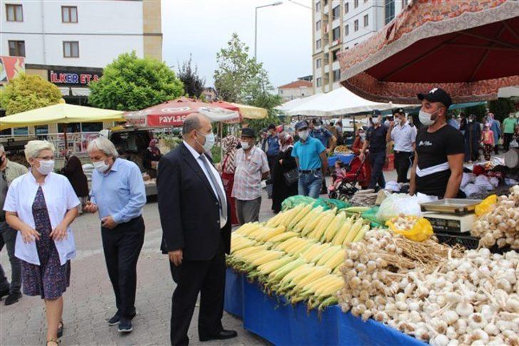 Osmaneli Cuma pazarında Covid 19 denetimi G2