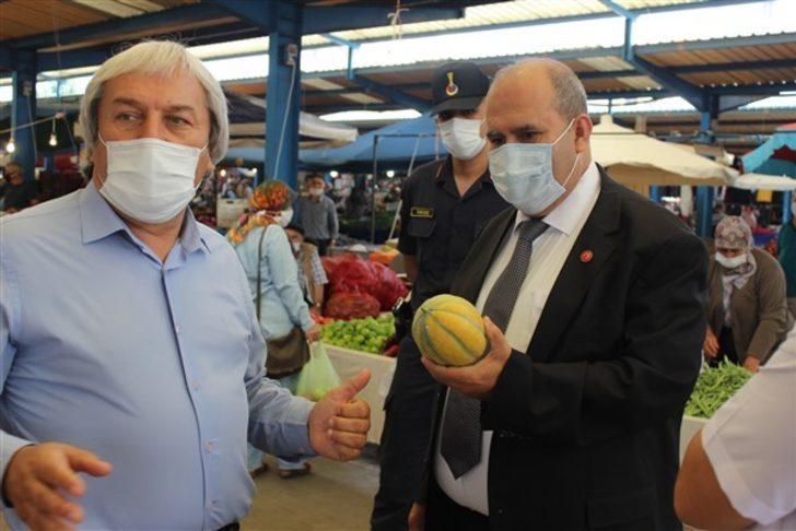 Osmaneli Cuma pazarında Covid 19 denetimi G4