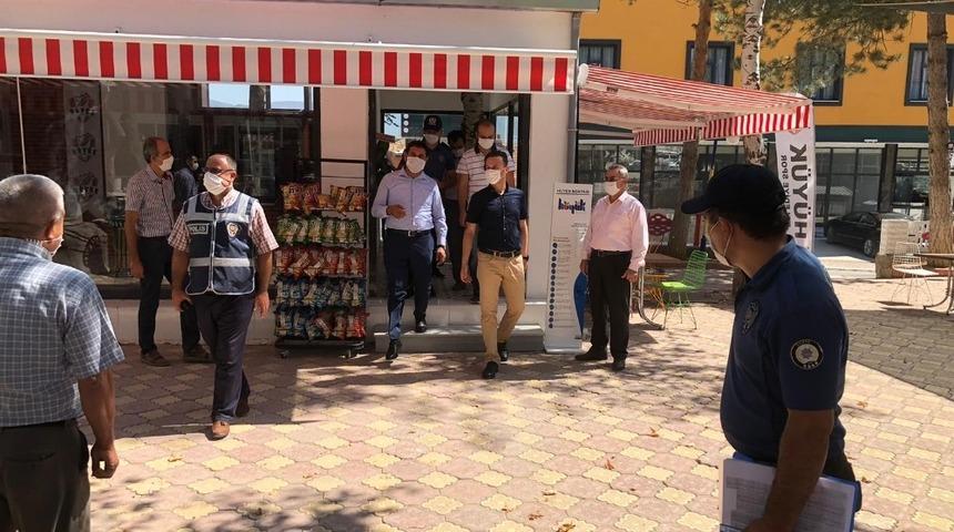 Hüyük’te korona virüs denetimi