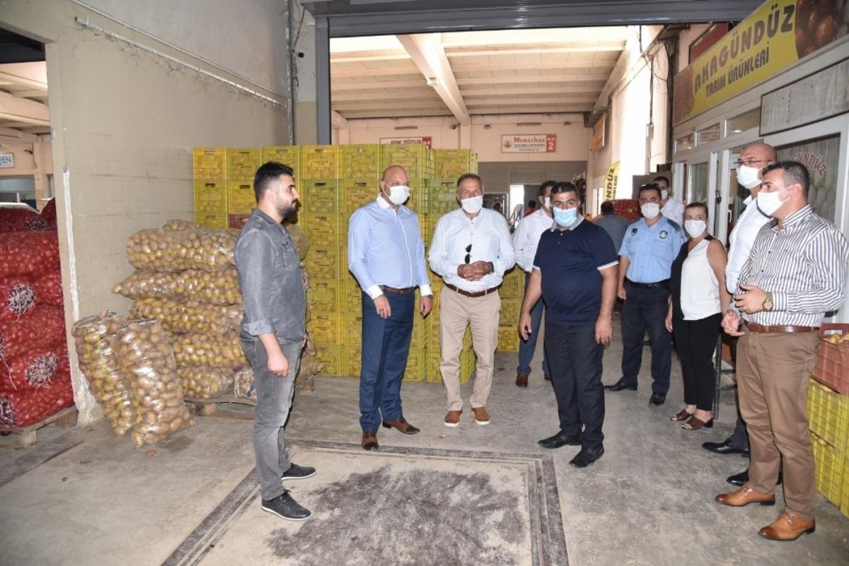 Manisa B&uuml;y&uuml;kşehir&rsquo;den meyve sebze hallerinde denetleme