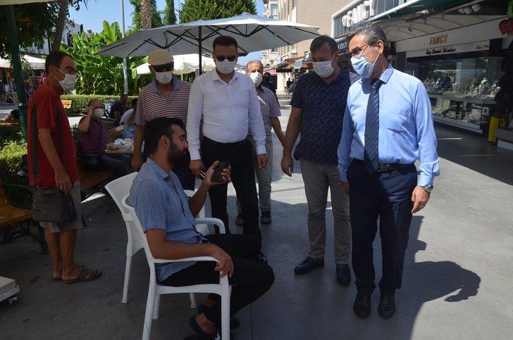 Kuşadası sokaklarında koronavirüs denetimi G4