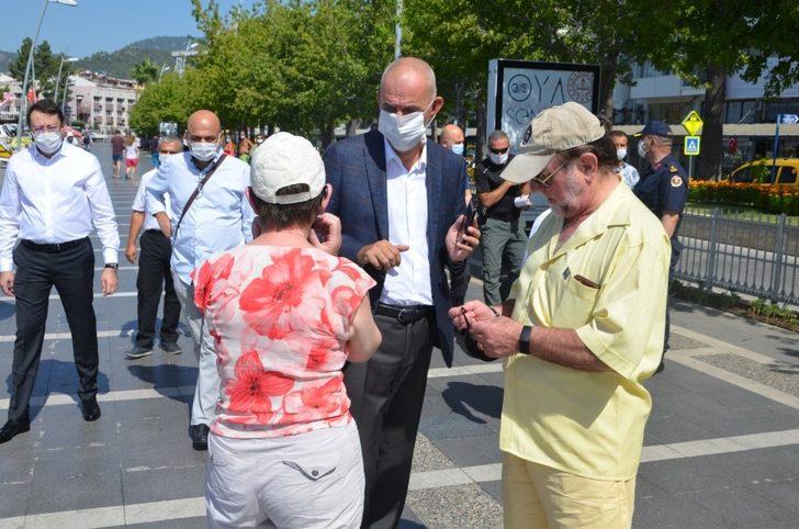 Marmaris Kaymakamı Ertuğ Şevket Aksoy maske denetimi yaptı G2