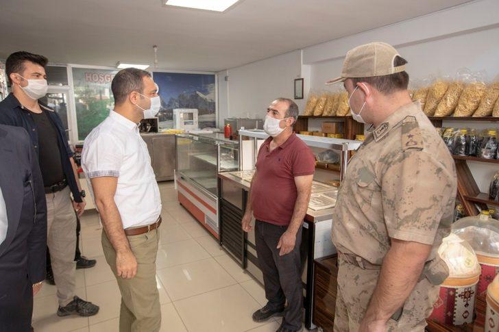 Kaymakam Aslan korona virüs denetimlerine katıldı G5