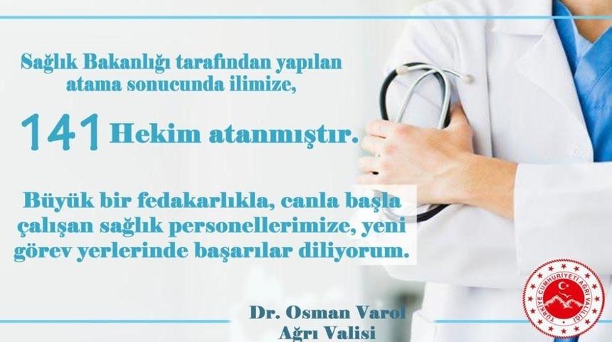 Ağrı’ya 141 doktor atandı