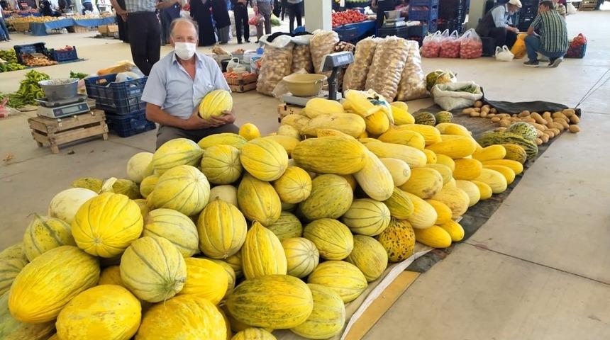 Kiraladığı arazide 70 ton kavun &uuml;retimi ger&ccedil;ekleştirdi