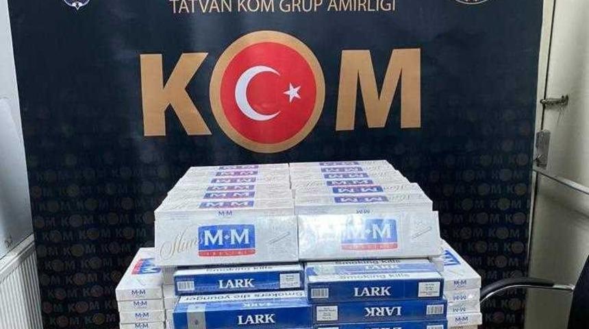 Tatvan&rsquo;da 2 bin 80 paket ka&ccedil;ak sigara ele ge&ccedil;irildi
