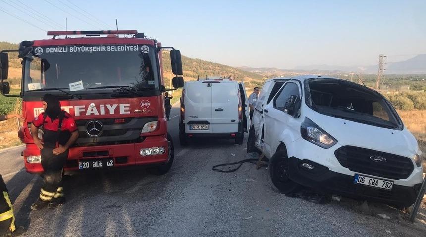 Para dolu zırhlı araç kaza sonrası taklalar attı: 7 yaralı