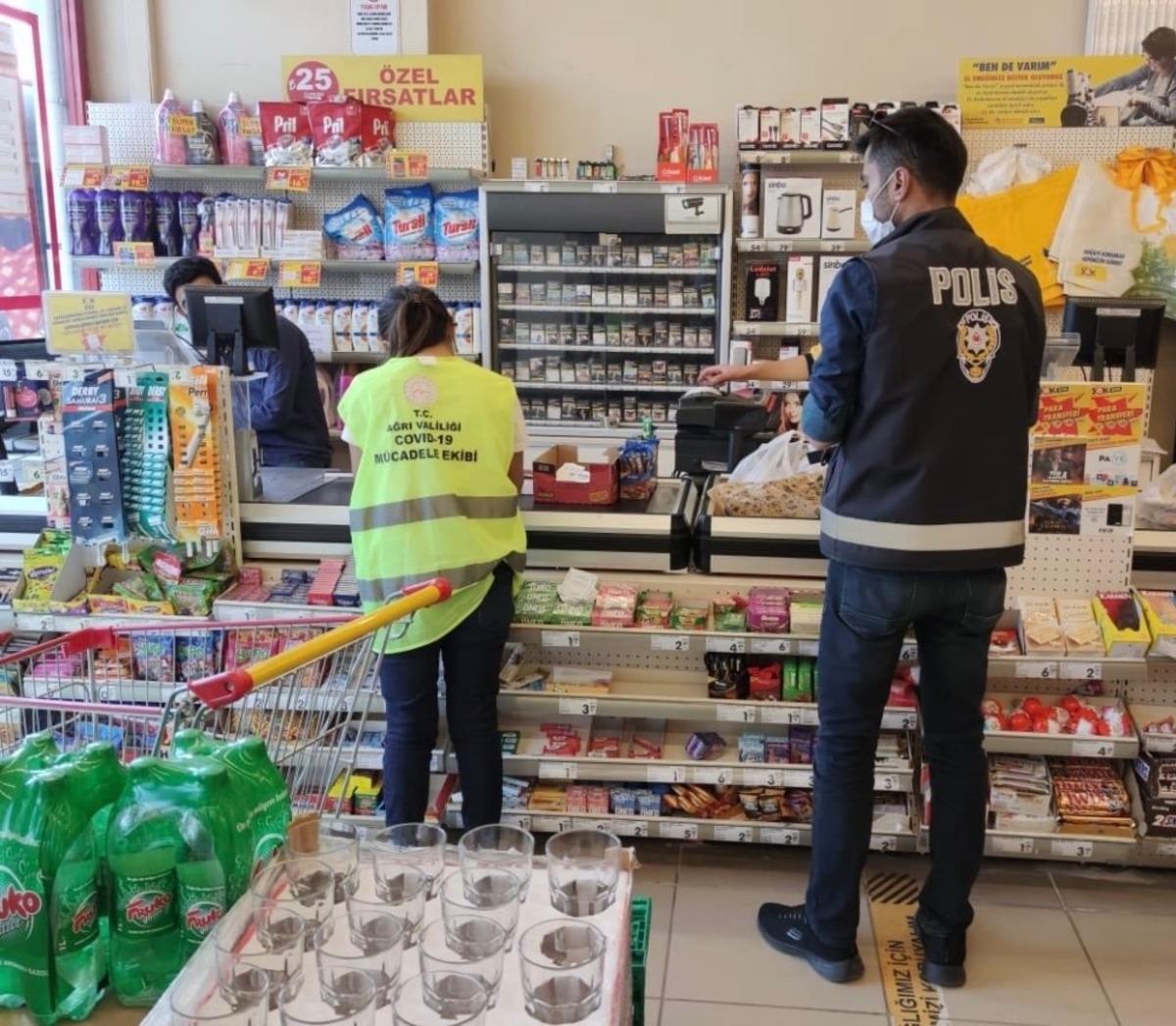 Ağrı&rsquo;da koronavir&uuml;s denetimlerinde kuralları ihlal edenler affedilmedi