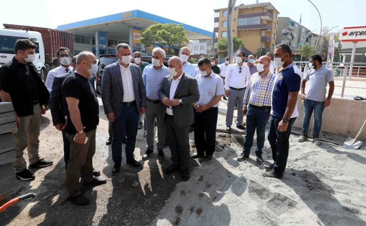 Başkan B&uuml;y&uuml;kakın Darıca&rsquo;daki alt yapı &ccedil;alışmalarını inceledi