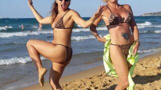 Billur Kalkavan genç sevgilisiyle plajda aşka geldi