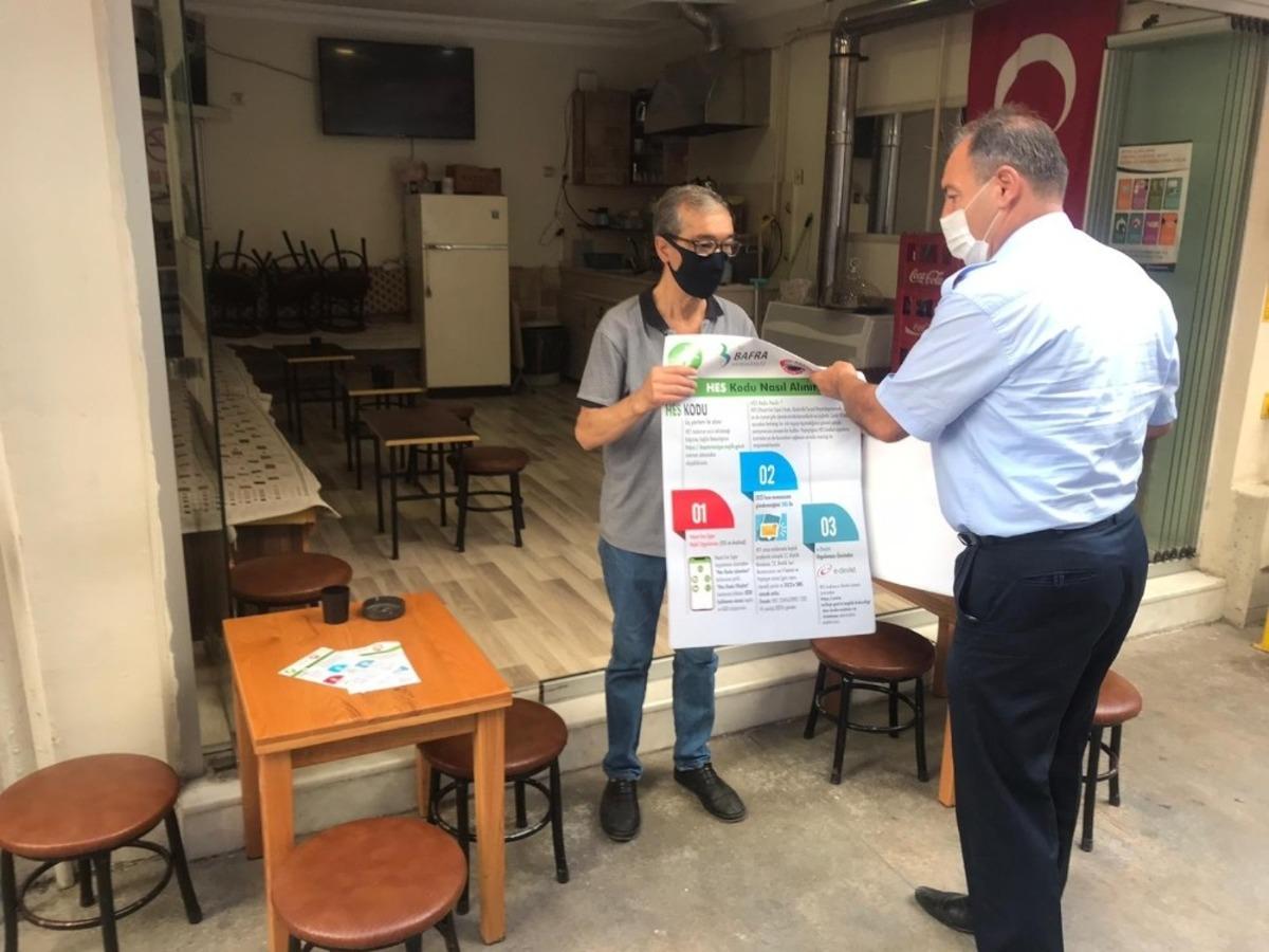 Bafra&rsquo;da HES uygulamasına afişli bilgilendirme