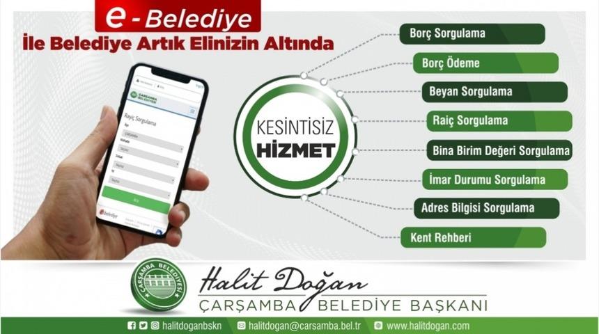 &Ccedil;arşamba Belediyesi e-belediye sistemine ge&ccedil;ti