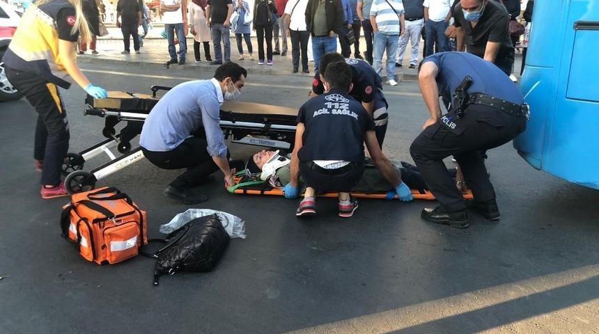 Ankara’da feci kaza! durağa giden kadına halk otobüsü çarptı