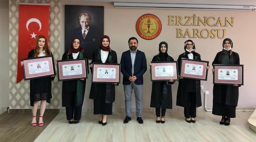 Erzincan Barosu b&uuml;nyesine 6 yeni avukat daha kattı