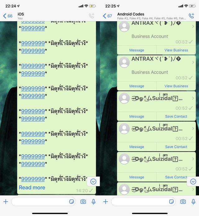 WhatsApp mesaj hatası