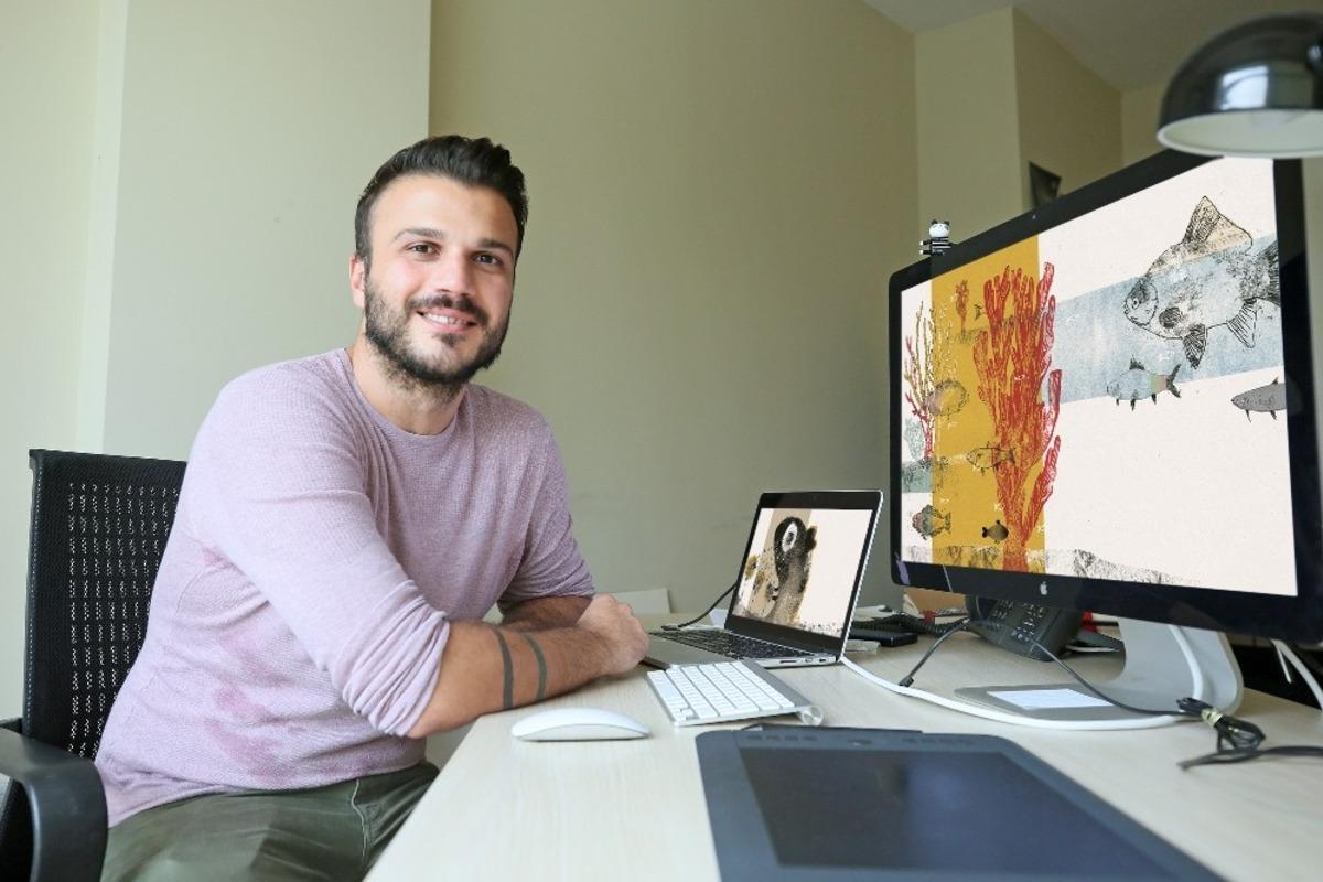 &Ccedil;ocuklar i&ccedil;in resimlediği kitapla &ouml;d&uuml;l kazandı