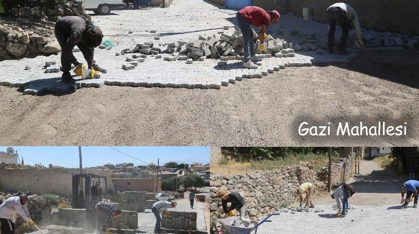 Develi&rsquo;de Gazi - Zile ve Soysallı Mahallelerinde parke seferberliği