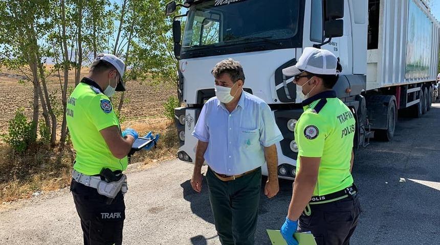 Kaymakam Tortop, trafik ekipleri ile denetim yaptı