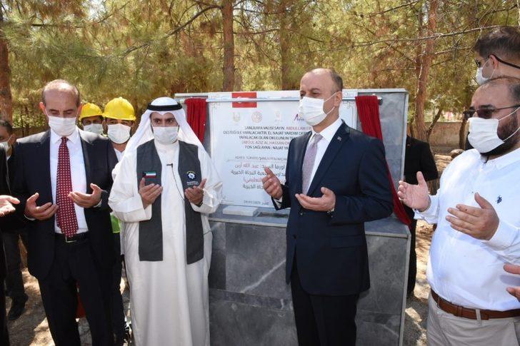 Dün protokolü imzalanan okulun bu gün temeli atıldı G1