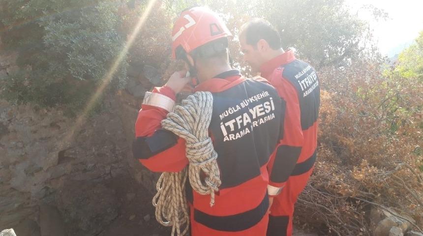 İtfaiye&rsquo;den ke&ccedil;i kurtarma operasyonu