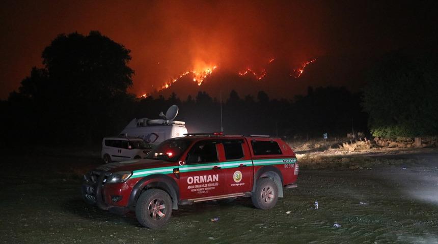 Adana'daki orman yangınına havadan müdahale tekrar başladı