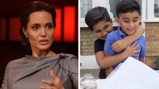 Angelina Jolie Yemen'deki çocuklara para yardımı toplamak için limonata satan çocuklara bağış yaptı