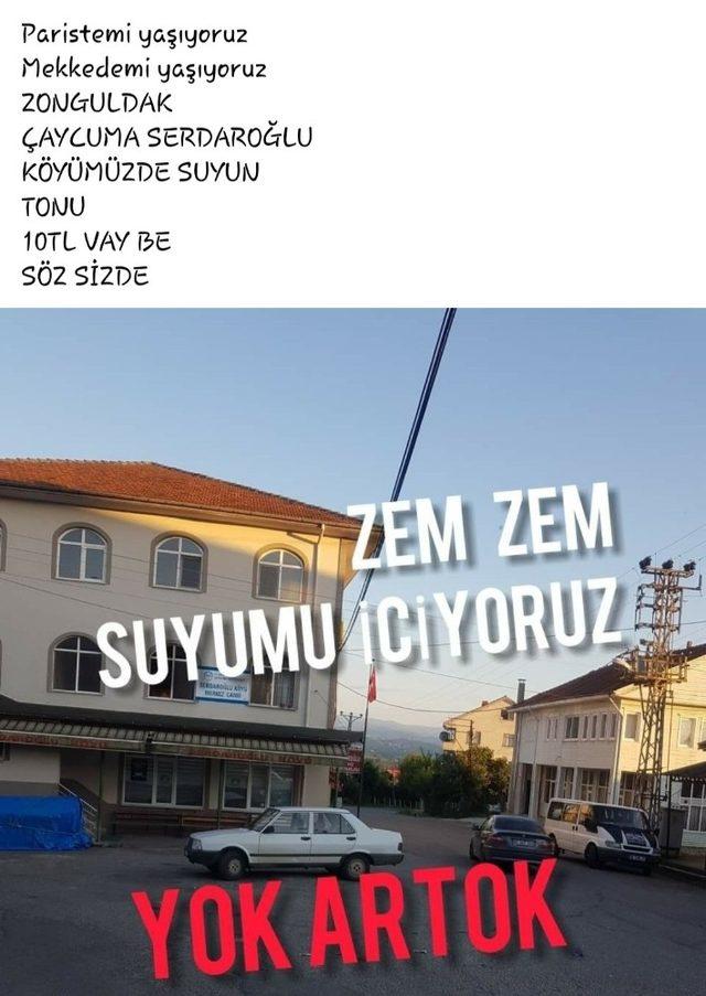 Su problemi yaşayan köylüler bu kez su fiyatına tepki gösterdi