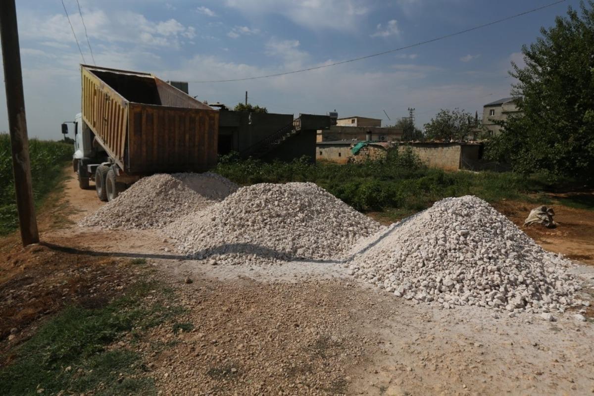 Haliliye kırsalında yol &ccedil;alışması