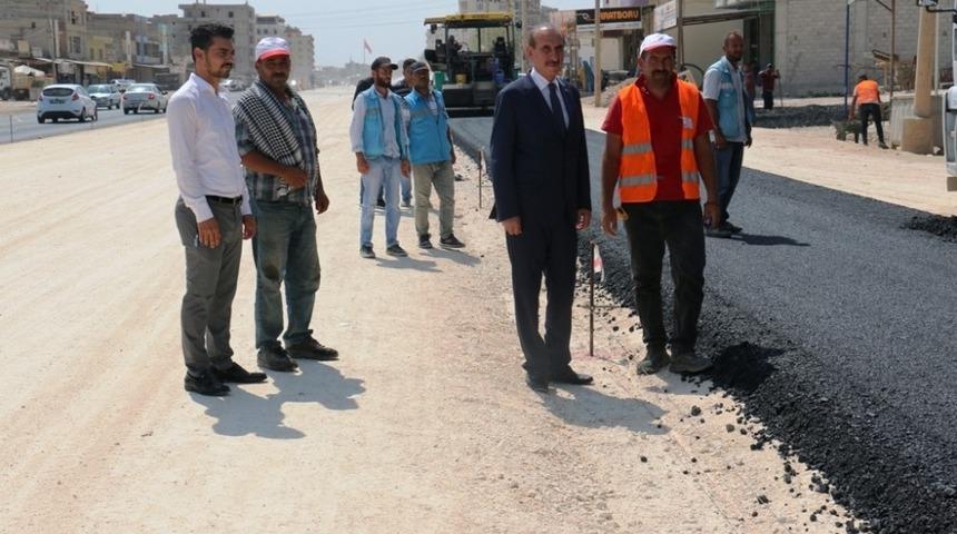 Ak&ccedil;akale&rsquo;de asfaltlama &ccedil;alışmaları devam ediyor