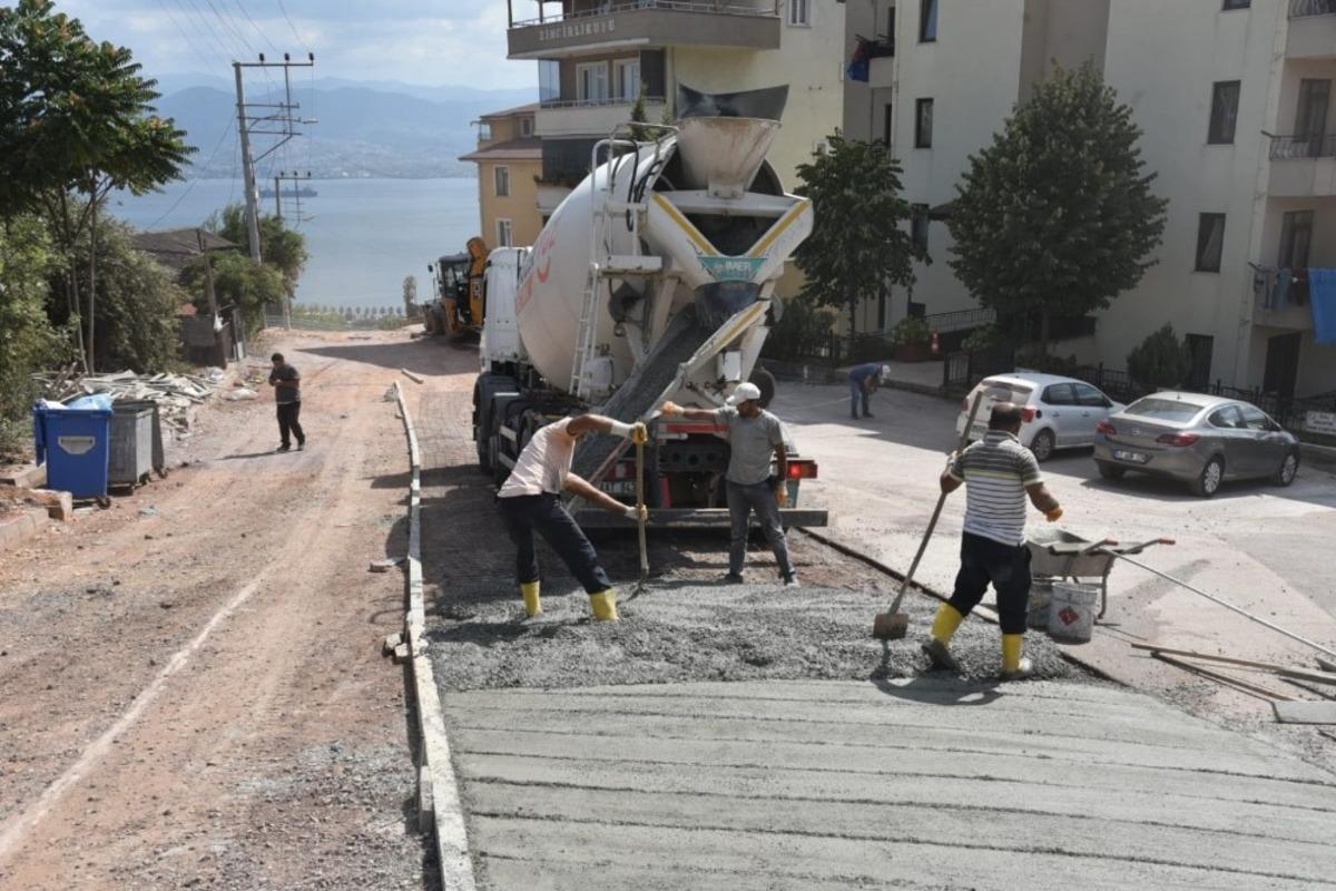 İzmit Belediyesi, Yenimahalle ve Serdar&rsquo;ı beton yolla bağlıyor