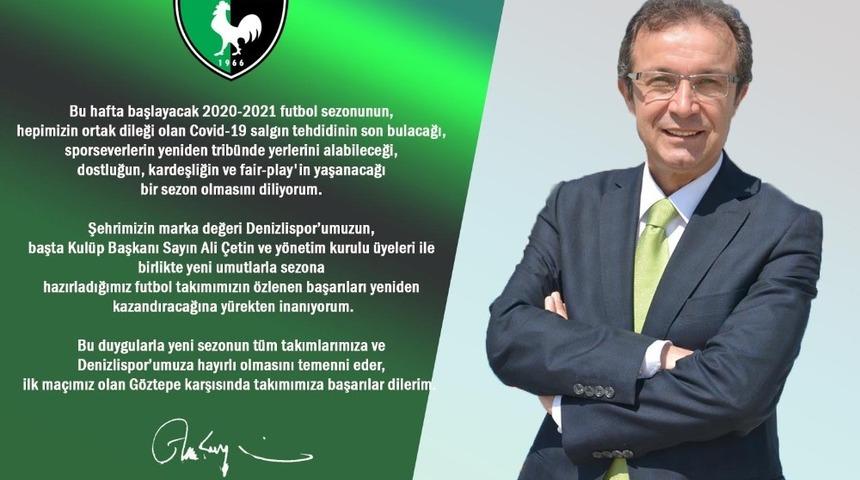 İbanoğlu, Denizlispor&rsquo;a başarılar diledi