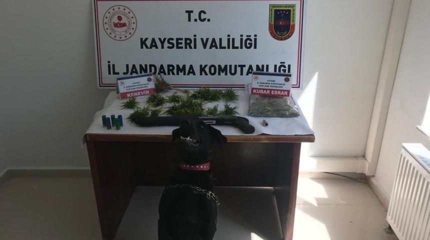 Kayseri&rsquo;de 100 gram kubar esrar ele ge&ccedil;irildi