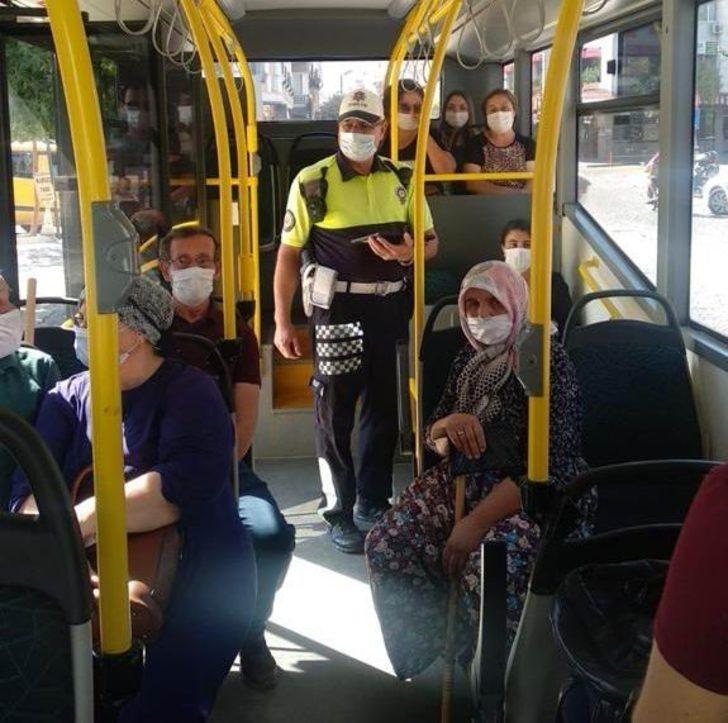 Salihli’de toplu taşımada maske denetimi G2