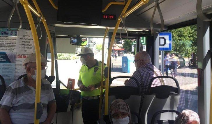 Salihli’de toplu taşımada maske denetimi G4