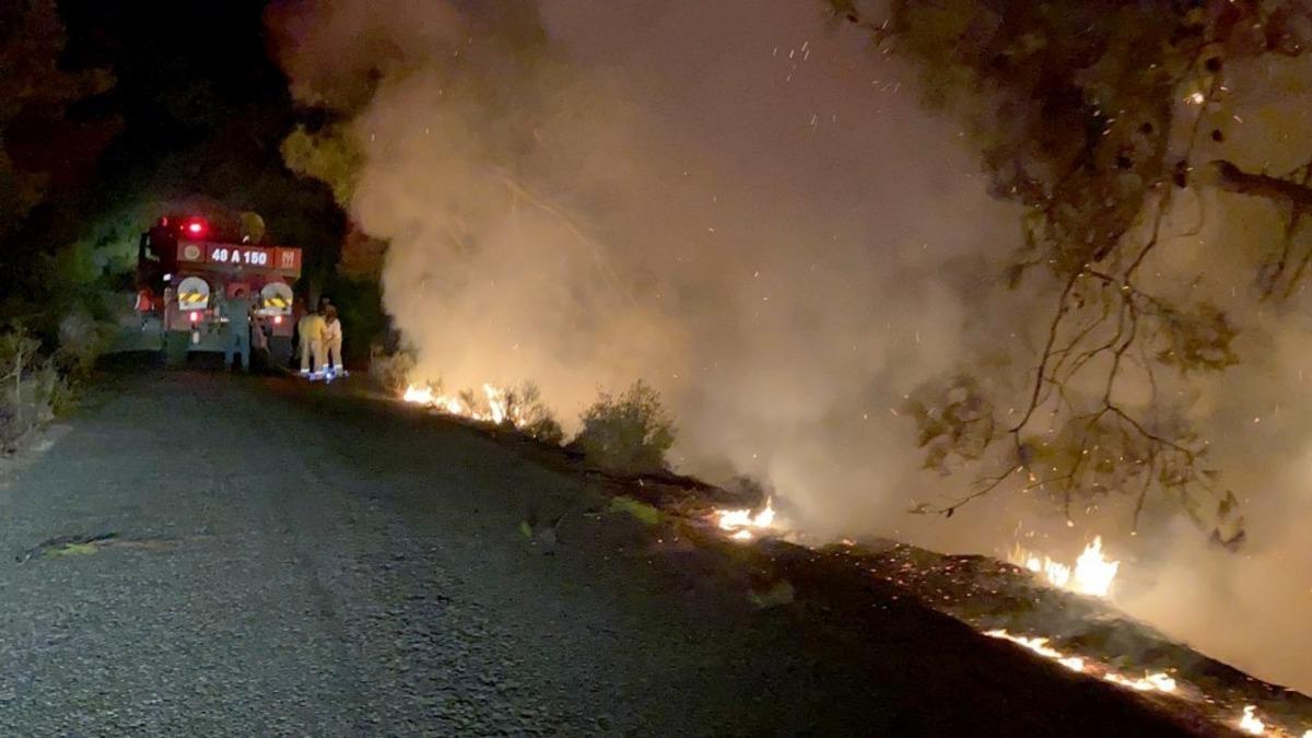 K&uuml;&ccedil;&uuml;ksamanlık koyundaki yangın s&ouml;nd&uuml;r&uuml;ld&uuml;