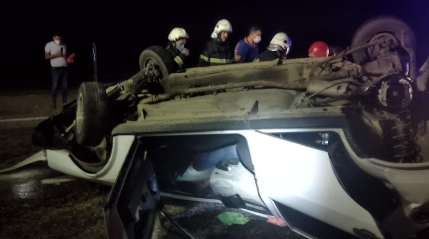 Adıyaman'da takla atan otomobilin sürücüsü hayatını kaybetti