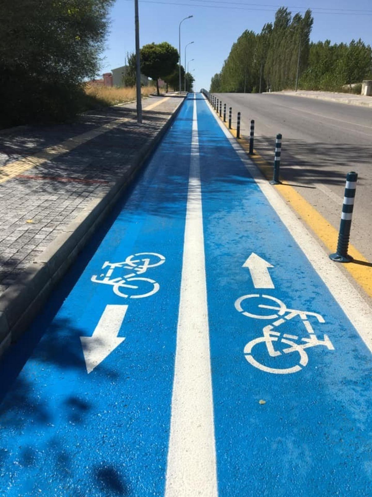 &Ccedil;avdarhisar&rsquo;da bisiklet yolu &ccedil;alışması