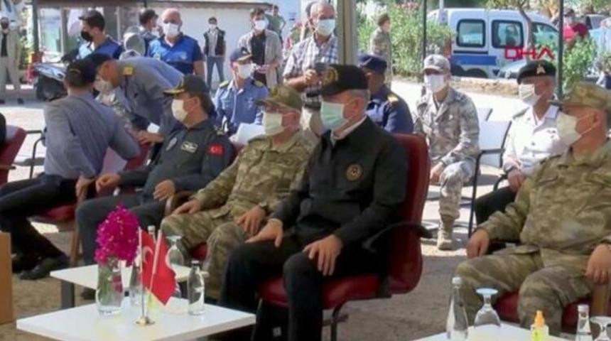 Bakan Akar ve komutanlar Kaş'ta: Biz her zaman çözümden yanayız