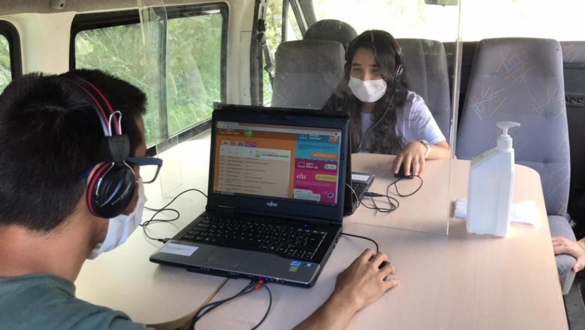 Mobil EBA destek aracı Giresun yollarında