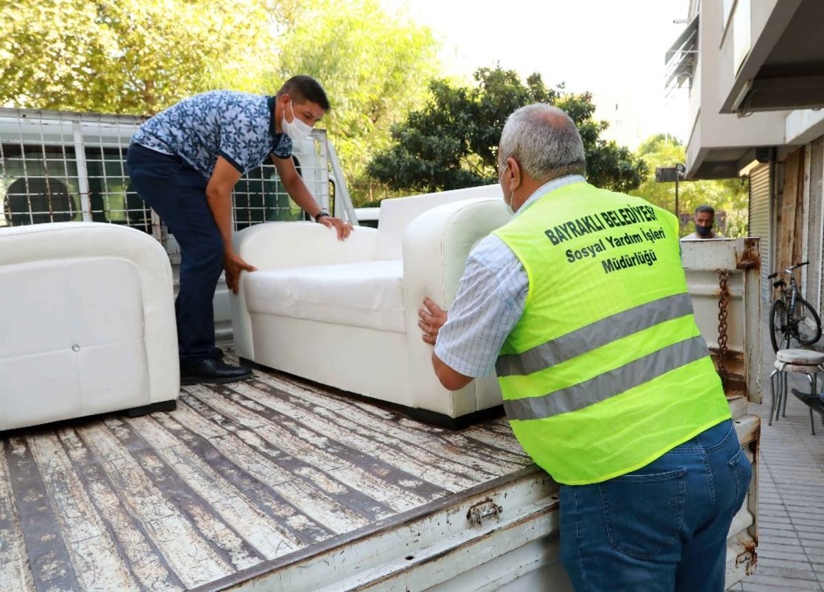 Bayraklı&rsquo;da 185 ailenin ev eşyası yenilendi