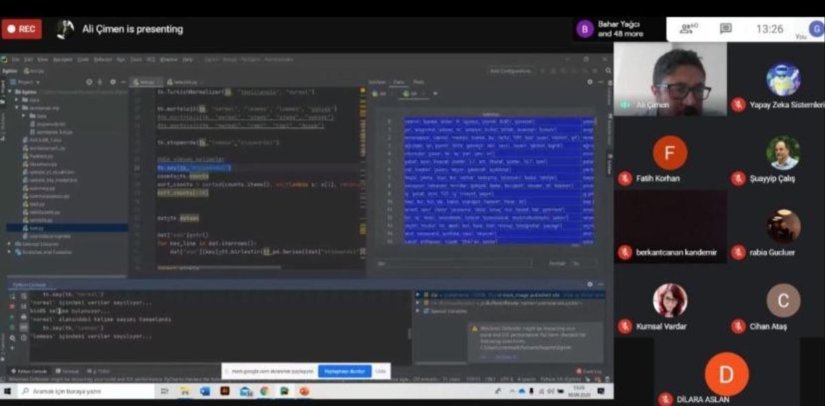 Yapay Zeka Yaz Okulu 2020 tamamlandı