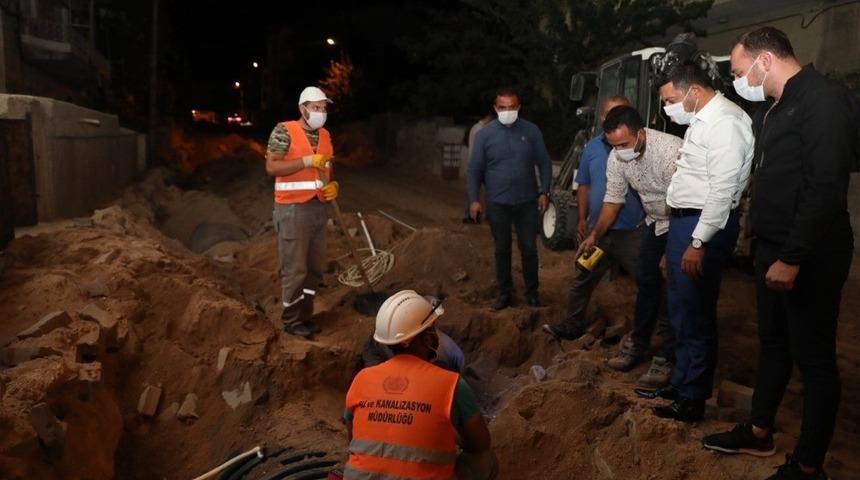 Başkan Arı&rsquo;dan gece mesaisi