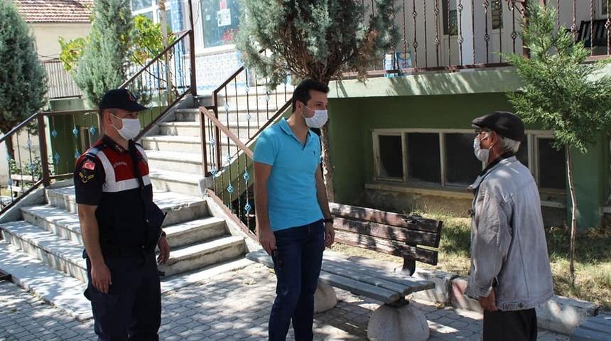 Kaymakam Karadağ’dan köyde Korona virüs denetimi