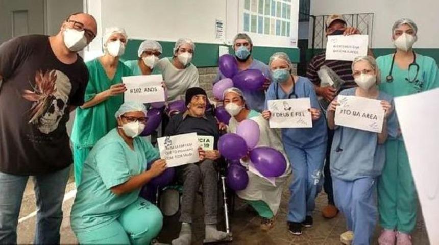 Y&uuml;r&uuml;yen mucize: 102 yaşında iki &ouml;l&uuml;mc&uuml;l hastalığı yendi