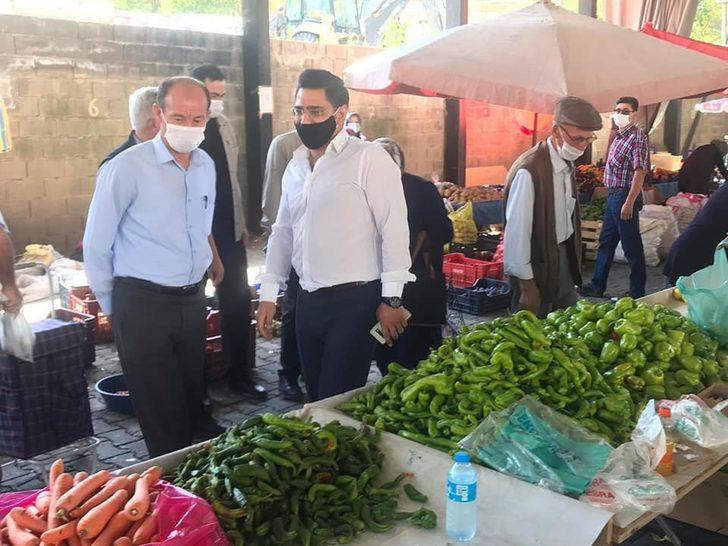 Şaphane pazarında Korona virüs denetimi G3