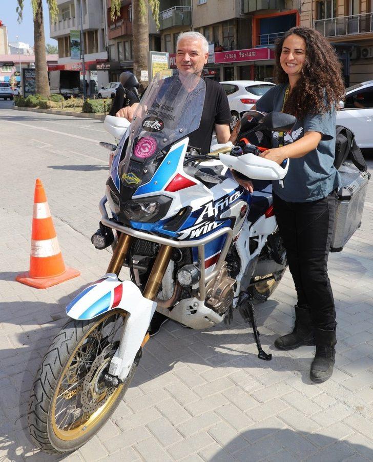 Motosikletiyle Türkiye turuna çıkan akademisyen Saruhanlı’da G4