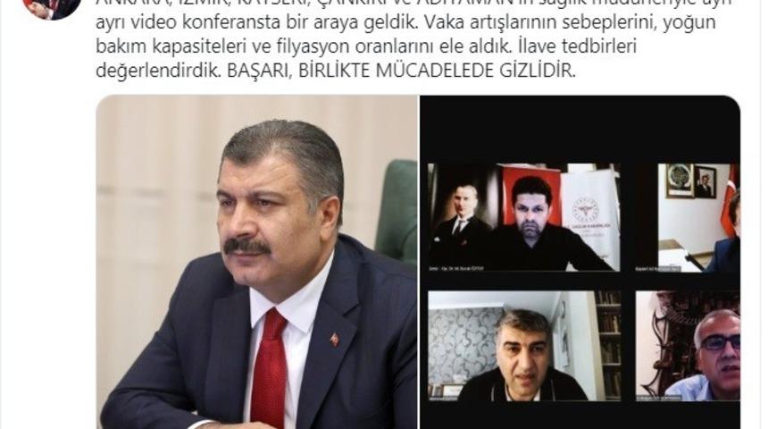 Sağlık Bakanı Koca’dan İl Sağlık Müdürü Benli’ye teşekkür