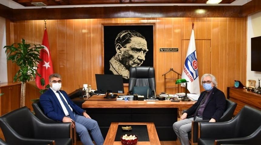 Vali G&uuml;rel, KARDEMİR AŞ. Genel M&uuml;d&uuml;r&uuml; Utkanlar&rsquo;a başarılar diledi