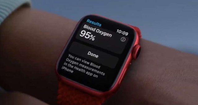 Apple Watch SEries 6 blood oksijen
