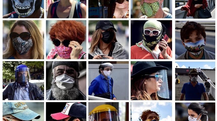 İstanbul sokaklarından ilginç maske manzaraları